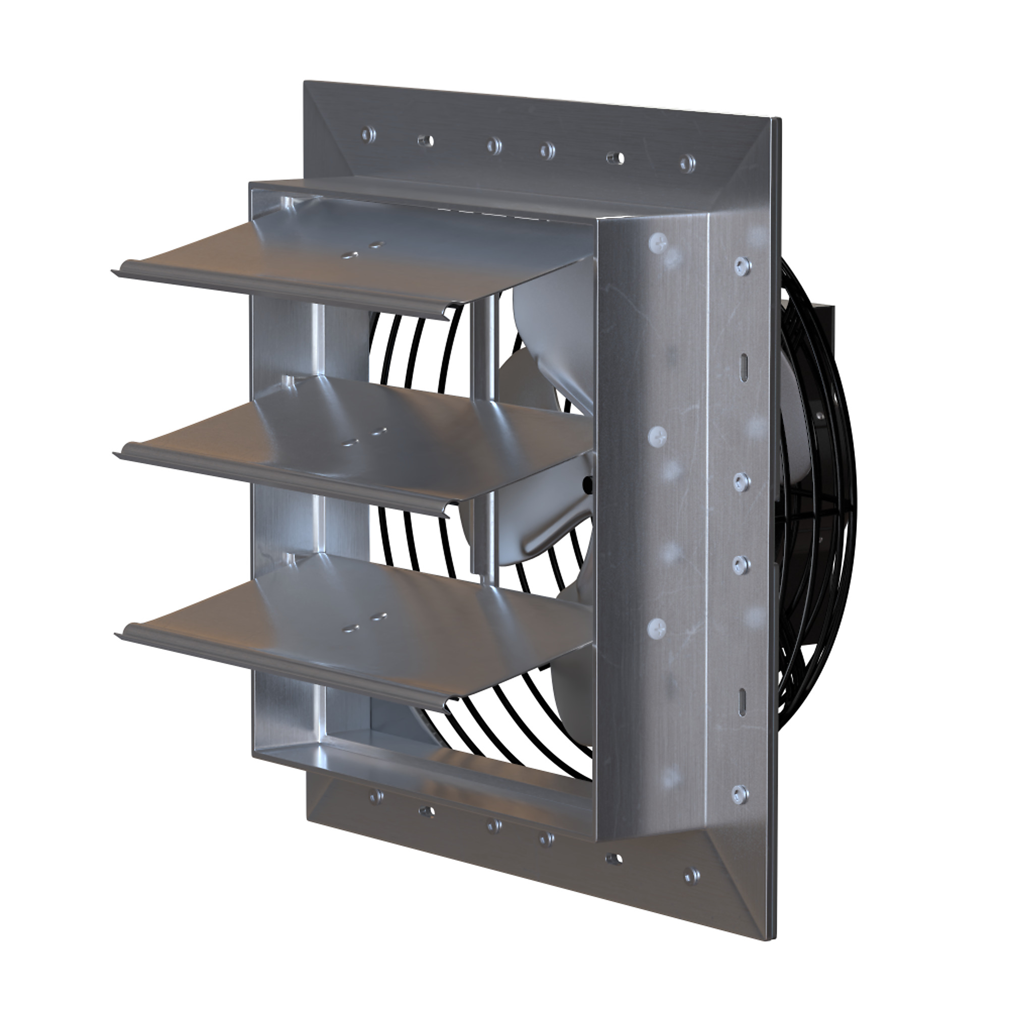 Hessaire 12SF4T50C Hessaire 12” wall mounted exhaust fan with shutter, 1100 CFM, 3 Speeds, 115v, 9ft Cord